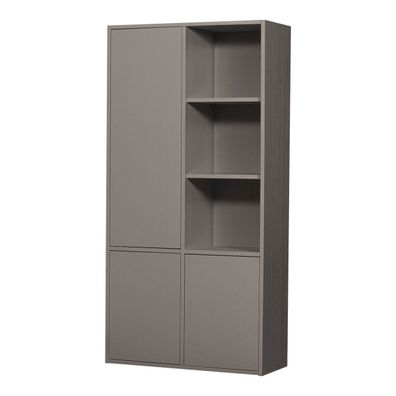 Schrank Merel - Kiefernholz warmes Grau, 100 cm (Gr. 100x40x200 cm)
