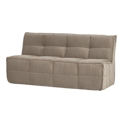 Esszimmerbank Cluster - Bouclé-Stoff warmes Taupe, 164 cm, mit Rückenlehne