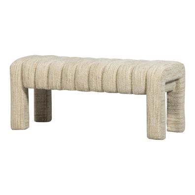 Bank Frex - Bouclé-Stoff Natur, 110 cm (Gr. 110x43x48 cm)