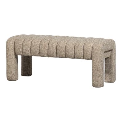 Bank Frex - Bouclé-Stoff Braun, 110 cm (Gr. 110x43x48 cm)