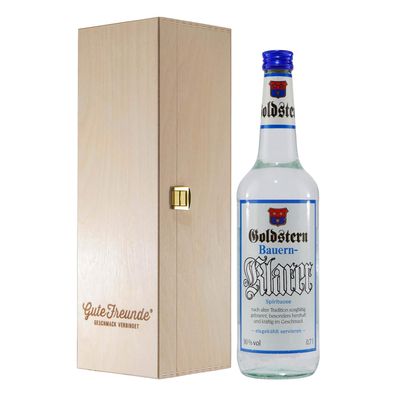 Goldstern Bauern-Klarer mit Geschenk-Holzkiste