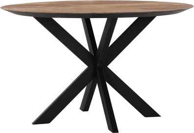 Esstisch Shape rund aus Teakholz, Massivdesign, Natur, Ø 130 cm, für 4?5 Personen