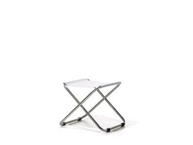Hocker Chico von Fiam aus Aluminium, modern und wetterfest, weiß, ideal für Outdoor
