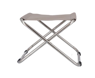 Hocker Chico aus Aluminium, modern und wetterfest, in Taupe, Outdoor geeignet