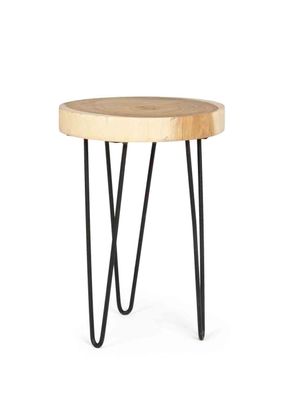 Beistelltisch Aluta aus Suarholz, modern, rund, natur, individuelles Design Ø 35 cm