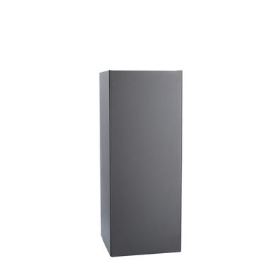 Vase Planter aus pulverbeschichtetem Metall, modern mit Rollen und Einlegeboden, schw