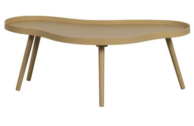 Beistelltisch Mae aus Kiefernholz, organisches Design, groß, braun, lackierte Oberflä