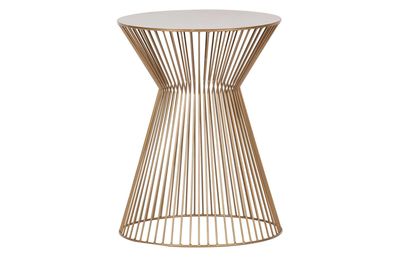 Beistelltisch Suus aus Metall, modern pulverbeschichtet, rund, Gold, für Dein Zuhause