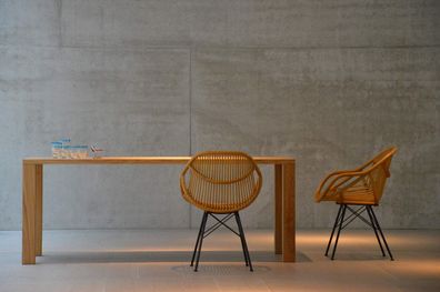 Esstisch Leos Eiche, modernes Design aus Echtholzfurnier, rechteckig, natur, 160 cm