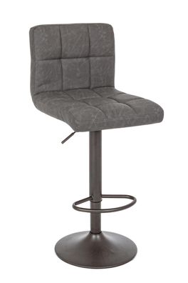 Barhocker Nosgra 2er-Set aus Kunstleder, klassisch höhenverstellbar, Dunkelgrau, gepo