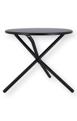 Gartenbeistelltisch Tris von Fiam aus Aluminium, modern, rund, schwarz, Outdoor geeig