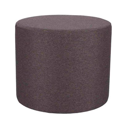 Pouf Rondo 50 cm, runder Sitzhocker aus Polyester, moderner Stil, braun, mit Styropor