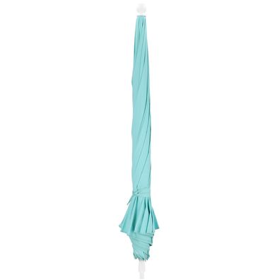 Sonnenschirm Salina, Polyacryl Aqua, modern mit Knickelement, Outdoor, Gestell Weiß
