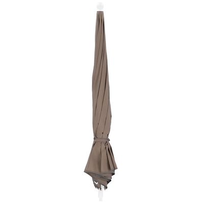 Sonnenschirm Salina Polyacryl, modern mit Knickelement, taupe, für Outdoor, Gestell w