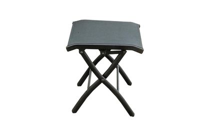 Gartenhocker Andy aus Textilene und Aluminium, modern klappbar, schwarz, von Brafab