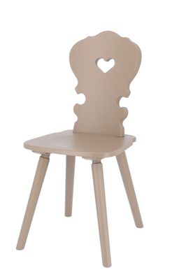 Stuhl Vienna aus Buchenholz, klassisch, taupe, lackierte Oberfläche, stabile 4-Fuß-Au