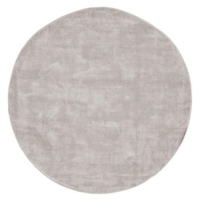 Teppich La Belle aus Viskose, rundes Design, modern, grau, Ø 250 cm, weich und pflege