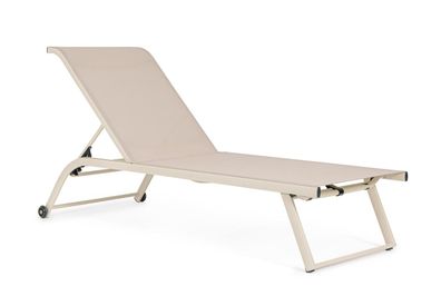 Gartenliege Orltay 2er-Set Aluminium, modern mit Rollen und verstellbarer Rückenlehne