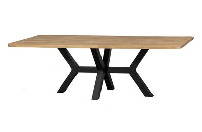Esstisch Tablo XL aus Eichenholz, Z-Gestell, modern, natur, für 6?8 Personen, 240x100
