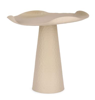 Beistelltisch Atila aus Metall, rundes Design, beige, pulverbeschichtet, Ø 46 cm