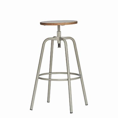 Barhocker Paris Metall und Multiplex, modern höhenverstellbar, taupe, robust und pfle