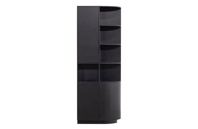 Schrank Finca aus Kiefernholz, modern mit Push-to-Open, schwarz, schwebendes Design,