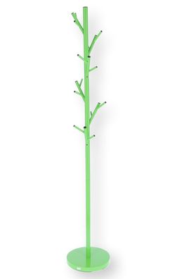 Kleiderständer Tree aus pulverbeschichtetem Metall, modern, grün, platzsparend für In