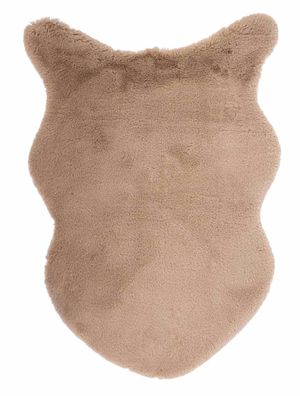 Teppich Nylathak aus Polyester, modern und pflegeleicht, Bronze, organische Form, 60x