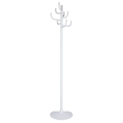 Kleiderständer Kaktus Metall, modern und platzsparend, Weiß, stabiles Design für Indo