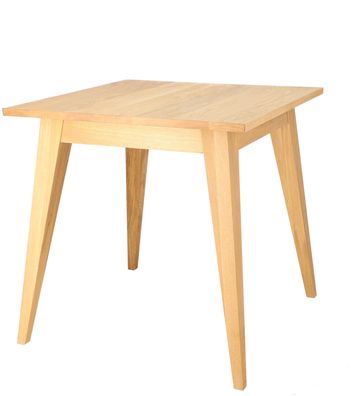 Esstisch Xaver aus Eichenholz, quadratisches Design, modern, natur, für 4 Personen, 1