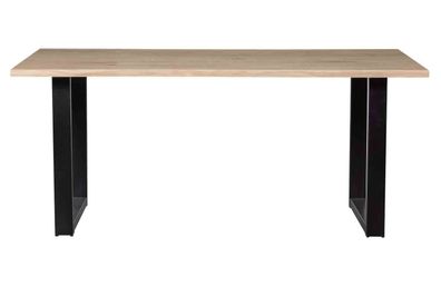Esstisch Tablo Eiche Baumkante, modern mit U-Gestell, natur, 180 cm, für 4?6 Personen
