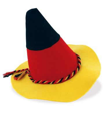 FRIES FAN Hut Seppl Hut Deutschland Hut Fan Schwarz-Rot-Gold 58 cm