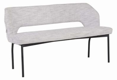 Bank Bloom 150 cm Stoff, modern gepolstert, hellgrau, für 2?3 Personen, Must Living