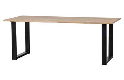 Esstisch Tablo Eiche mit U-Gestell, modernes Design, natur, 200 cm, für 6?8 Personen