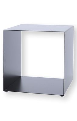 Beistelltisch Cubus Metall, modern pulverbeschichtet, quadratisch, Schwarz, 35 cm