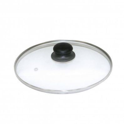 Universeller Topf- und Pfannendeckel aus Glas mit Edelstahlrand & Entlüftungsloch
