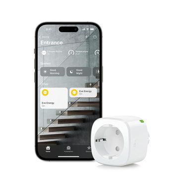 Eve Energy (Matter) - Smart Plug, App und Sprachsteuerung, kompatibel mit Apple Home,