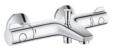 GROHE Grohtherm 800 - Thermostat-Wannenbatterie (inkl. Auslauf mit Applikator, Sicher
