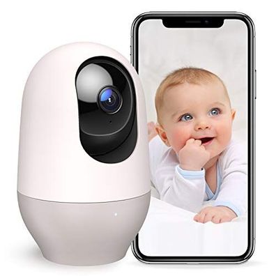 Nooie 360-Grad-WLAN-Babyphone mit 1080P-HD-Kamera, Nachtsicht und AI-Tracking