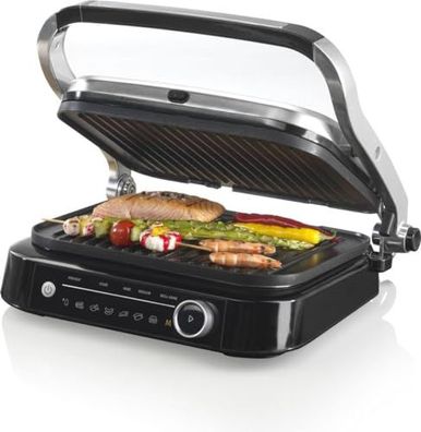 Gorenje Kontaktgrill GCG2100s, Schwarz/Silber