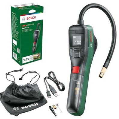Bosch EasyPump Elektrische Luftpumpe, Autostop, USB-C, LED, 150 PSI