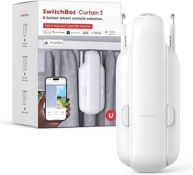 SwitchBot Smart Vorhangöffner – Bluetooth Steuerung, App &amp; Timer, Alexa/Google Ho