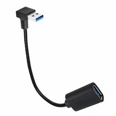 Q34 USB 3.0 Verlängerungskabel Kabel Adapter nach unten abgewinkelt 90° 30cm