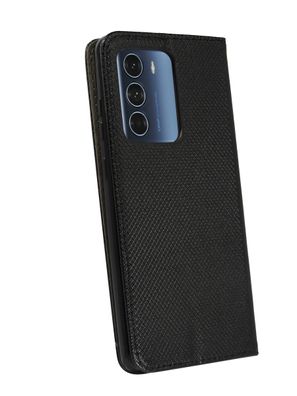 Buch-Tasche Hülle Smart Magnet kompatibel mit Motorola MOTO G200 5G Leder Optik
