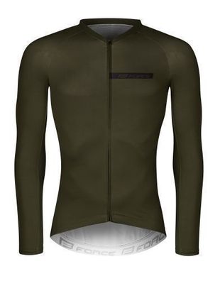 Force Trikot lang Jersey FORCE CHARM Grün Braun