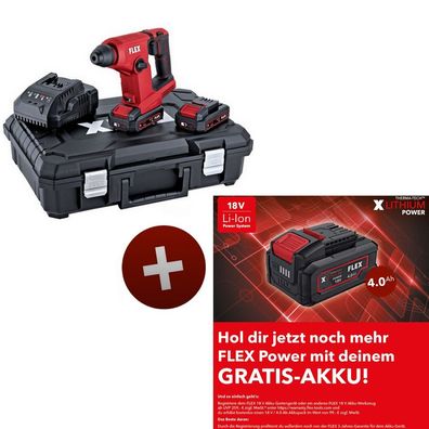 Flex Akku Bohrhammer Kombihammer SDSplus FHE 1-16 18.0-EC TC 2.5 Set 531312
