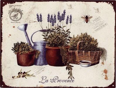 Moritz Blechschild La Provence Blumen Flower 25 x 33 cm Retro Vintage Wand