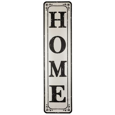 Blechschild 19 x 80 cm Zuhause gemütlich Home Wohlfühlen Retro Vintage Wand sign