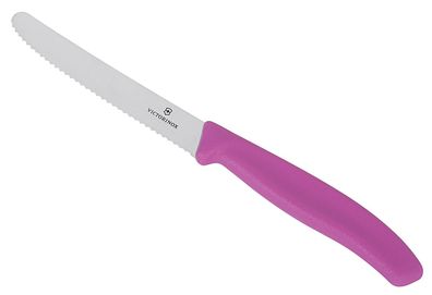 Victorinox Couteau à tomates Swiss Classic dentelé rose 11 cm