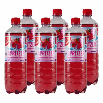 Gut & Günstig Spritzer Himbeer-Rhabarber (6 x 0,75L) EINWEG